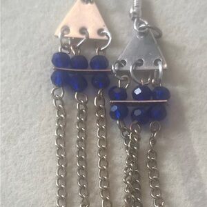 Triangle chandelier earrings